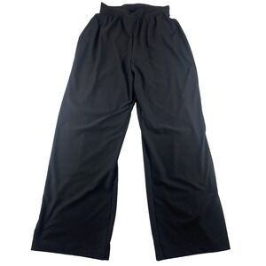 Spanx Womens Wide Leg Pull On Pants Medium Blk‎ Slimming Stretch Lined Shapewear